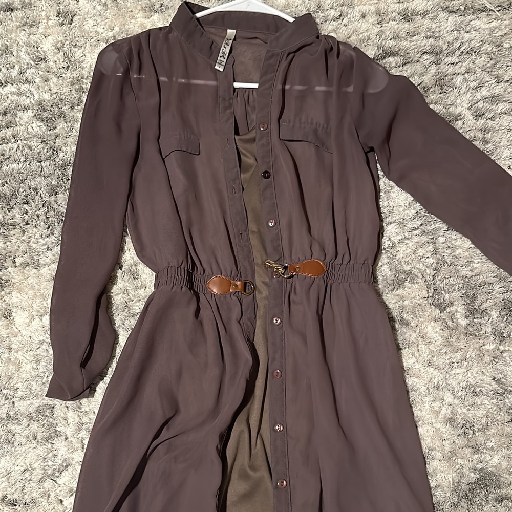 cute button up sheer dress
